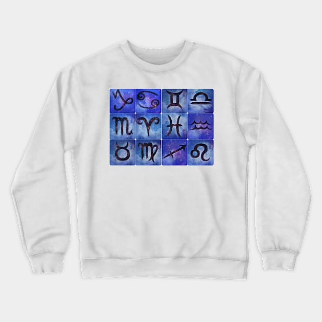 Zodiac Grid Crewneck Sweatshirt by jacksisko